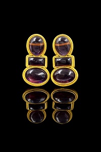 Premium Brass Doublet Stone Earrings – Elegant Statement Earrings for Indo-Western & Western Outfits